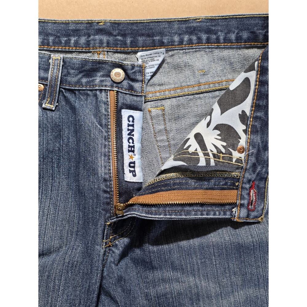 Cinch Mens Jeans 34X32 Blue Medium Wash Western Rodeo Label Relaxed Fit Slim - Picture 3 of 12